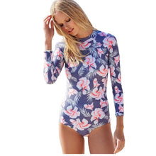 Load image into Gallery viewer, Long Sleeve Floral Swimsuits