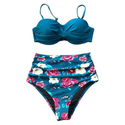 Push Up High-Waisted Swimwear