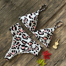 Load image into Gallery viewer, Hight Waist Snake Print Bikinis