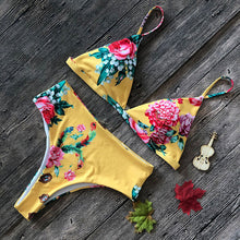 Load image into Gallery viewer, Hight Waist Snake Print Bikinis