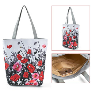 Floral Printed Beach Handbag