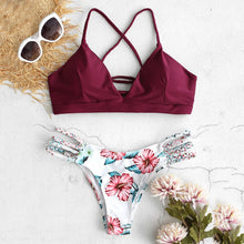 Load image into Gallery viewer, Floral Push Up Bikini Set