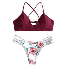 Load image into Gallery viewer, Floral Push Up Bikini Set
