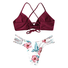 Load image into Gallery viewer, Floral Push Up Bikini Set