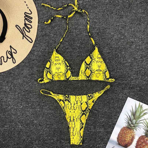 High Waist Print Bikini Sets
