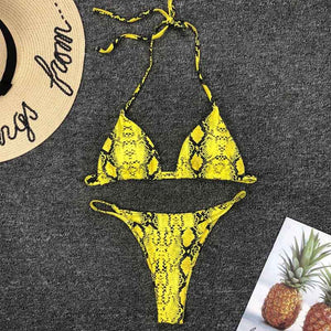 High Waist Print Bikini Sets