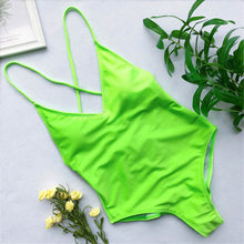 Load image into Gallery viewer, Neon One Piece Sexy Swimsuit