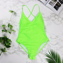 Load image into Gallery viewer, High Cut Backless Swimsuit