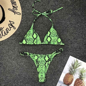 High Waist Print Bikini Sets