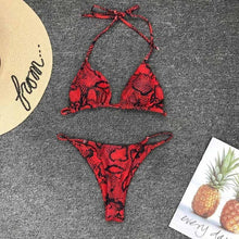 Load image into Gallery viewer, High Waist Print Bikini Sets