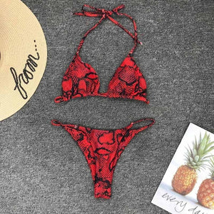 High Waist Print Bikini Sets