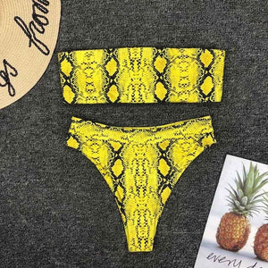 High Waist Print Bikini Sets