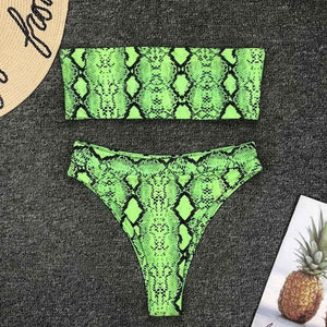 High Waist Print Bikini Sets