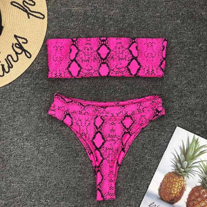 High Waist Print Bikini Sets