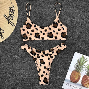 High Waist Print Bikini Sets