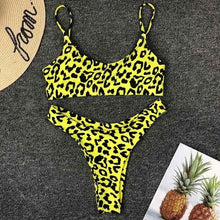 Load image into Gallery viewer, High Waist Print Bikini Sets