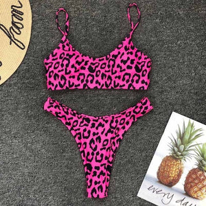 High Waist Print Bikini Sets