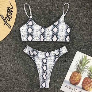 High Waist Print Bikini Sets