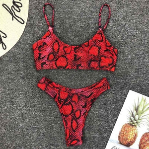 High Waist Print Bikini Sets