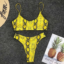 Load image into Gallery viewer, High Waist Print Bikini Sets