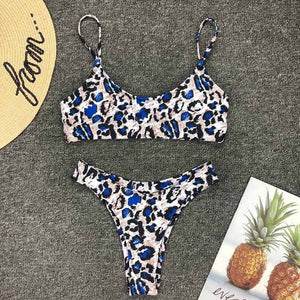 High Waist Print Bikini Sets