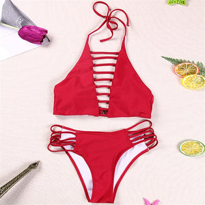 Lace Up Bikini Set