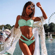 Load image into Gallery viewer, Push up Vintage Bikini Set