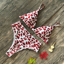 Load image into Gallery viewer, Hight Waist Snake Print Bikinis