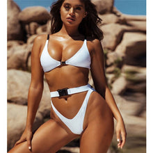 Load image into Gallery viewer, Push Up Buckle Swimsuit